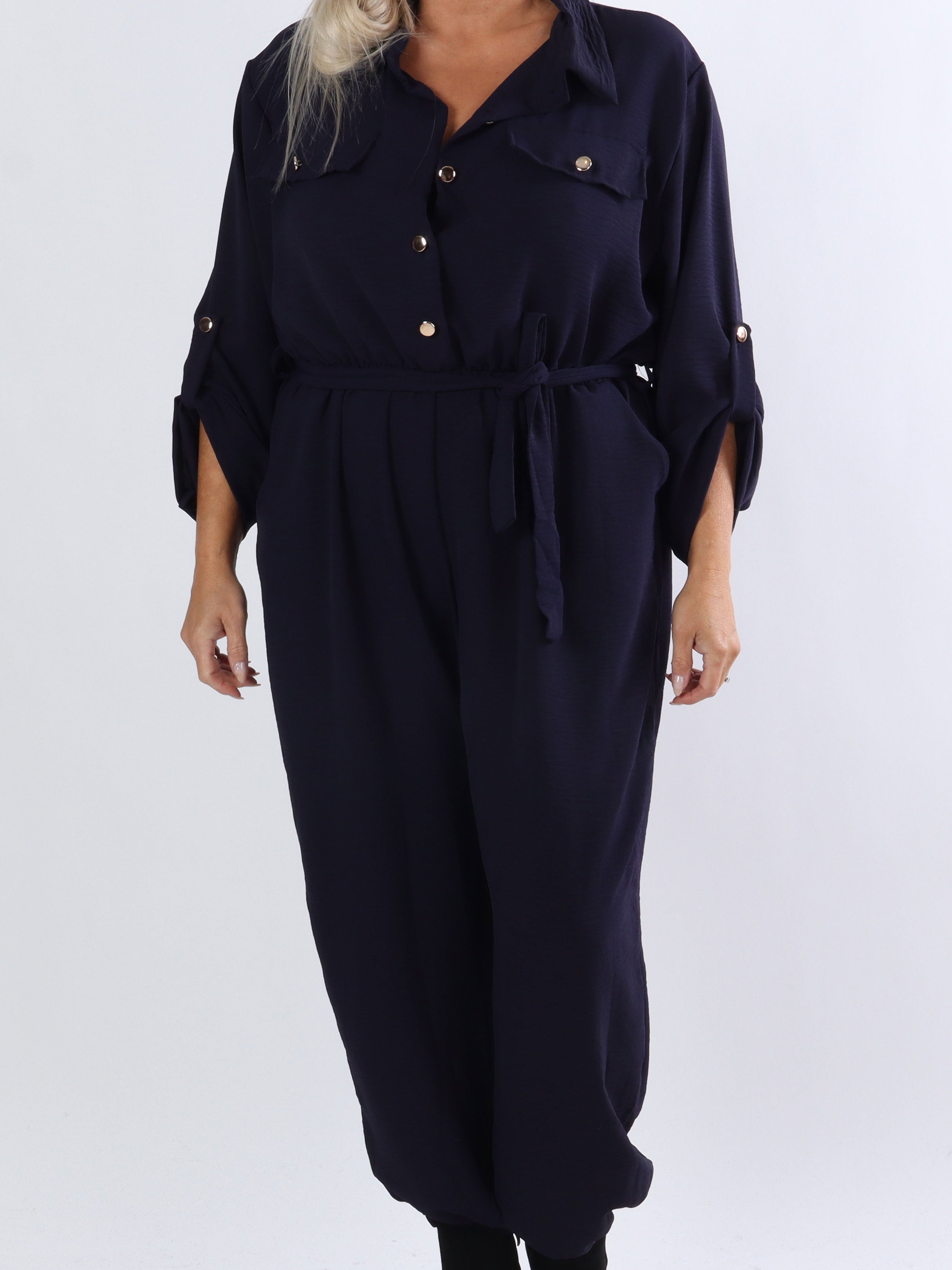 Malina Sleeve - Byxdräkt med guldknappar